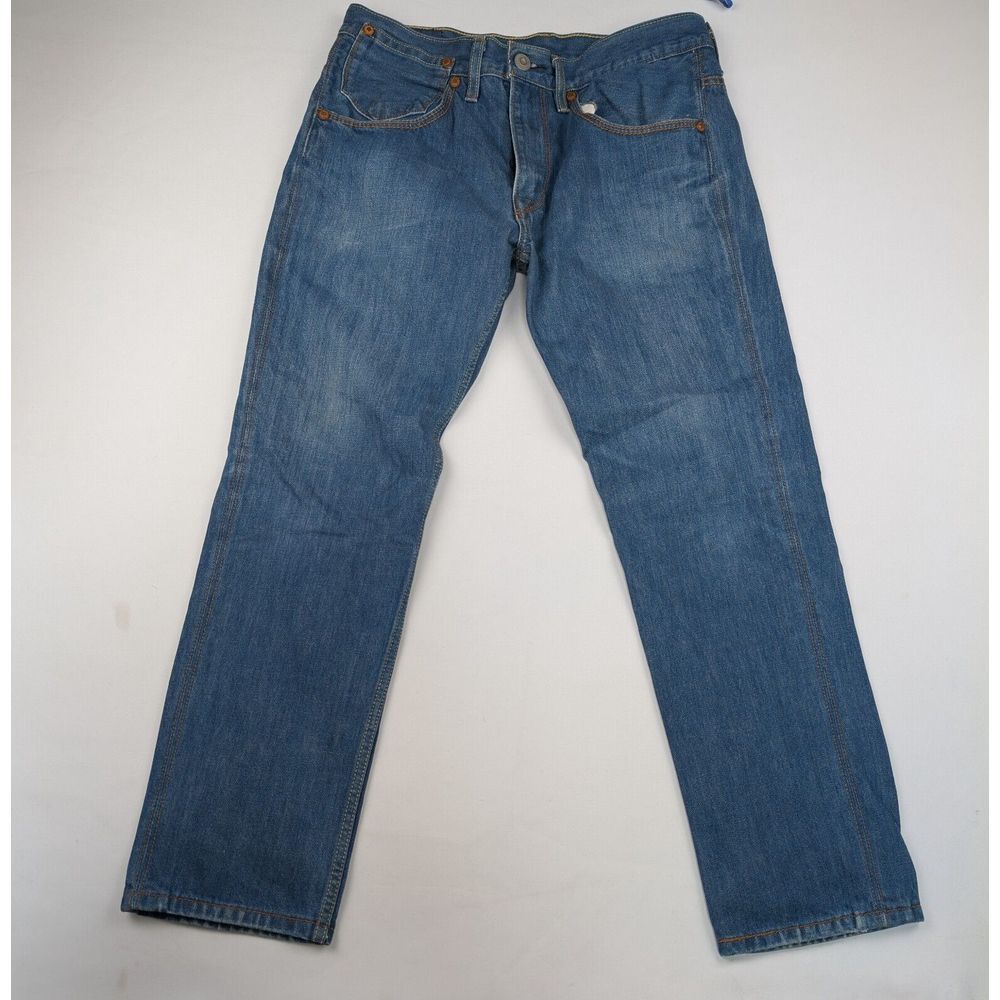 Levis‎ 511 White Label Special Edition 1873 Rivets Jeans Straight Blue 34x30